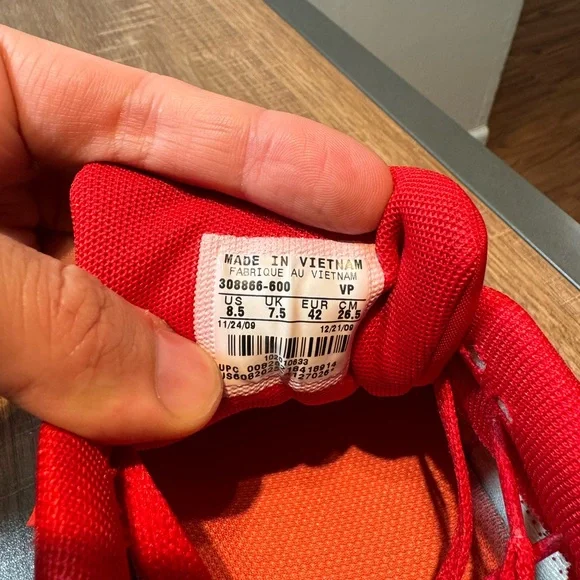 Nike Air Max 1 Sz 8.5‎ Attack Pack Red 308866-600 Powerwall Shoes Sneakers - Picture 7 of 7